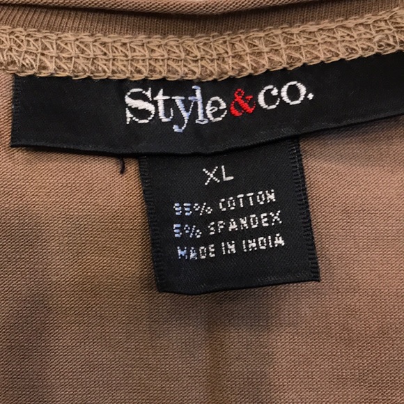 Style and Company camouflage shirt. - Picture 5 of 5